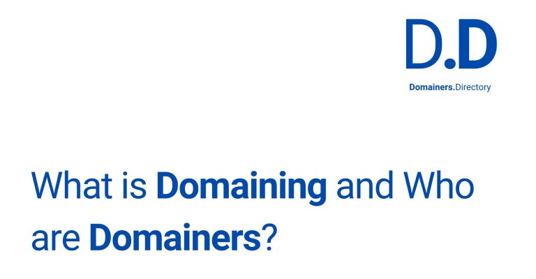 What is domaining and who are domainers